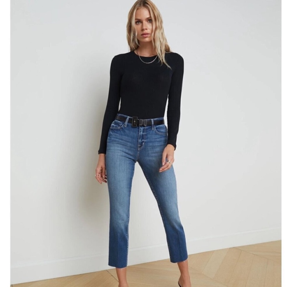 L'AGENCE Sada High Rise Slim Cropped Jean in Cambridge - Size 27